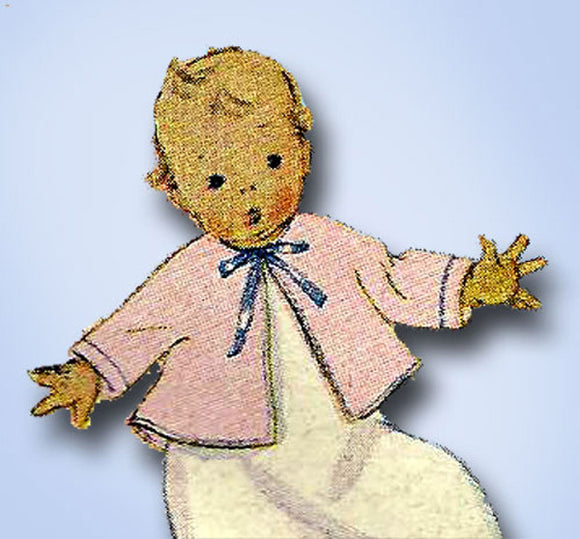 1940s Vintage 1941 McCall Sewing Pattern 4382 VTG WWII Infants Layette Set - Vintage4me2