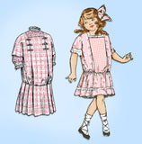 1910s Rare McCalls Sewing Pattern 4394 Uncut Toddler Girls Victorian Dress Sz6