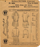 1910s Rare McCalls Sewing Pattern 4394 Uncut Toddler Girls Victorian Dress Sz6