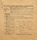 1910s Vintage Misses Victorian Shirtwaist McCall Sewing Pattern 4433 Size 20 28B - Vintage4me2