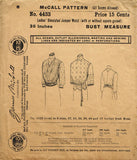 1910s Vintage Misses Victorian Shirtwaist McCall Sewing Pattern 4433 Size 20 28B - Vintage4me2