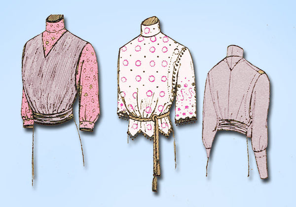 1910s Vintage Misses Victorian Shirtwaist McCall Sewing Pattern 4433 Size 20 28B - Vintage4me2