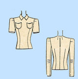 McCall Pattern 4452: 1940s Chic Misses Blouse Sz 32 Bust Vintage Sewing Pattern - Vintage4me2