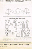 1950s Vintage McCalls Sewing Pattern 4459 Misses Kimono Jacket Set Size 14 34B