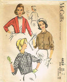 1950s Vintage McCalls Sewing Pattern 4459 Misses Kimono Jacket Set Size 14 34B
