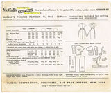 1950s Vintage Mccalls Sewing Pattern 4463 Uncut Misses Day Dress Size 33 Bust