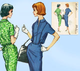 1950s Vintage Mccalls Sewing Pattern 4463 Uncut Misses Day Dress Size 33 Bust