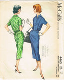 1950s Vintage Mccalls Sewing Pattern 4463 Uncut Misses Day Dress Size 33 Bust