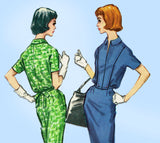 1950s Vintage Mccalls Sewing Pattern 4463 Uncut Misses Day Dress Size 33 Bust