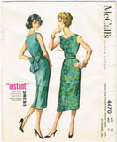 1950s Original Vintage McCall Pattern 4470 Uncut Misses Easy Cocktail Dress 36 B