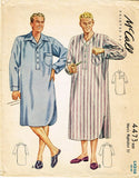 1940s Vintage Mens Nightshirt 1941 McCall VTG Sewing Pattern 4473 Size LRG