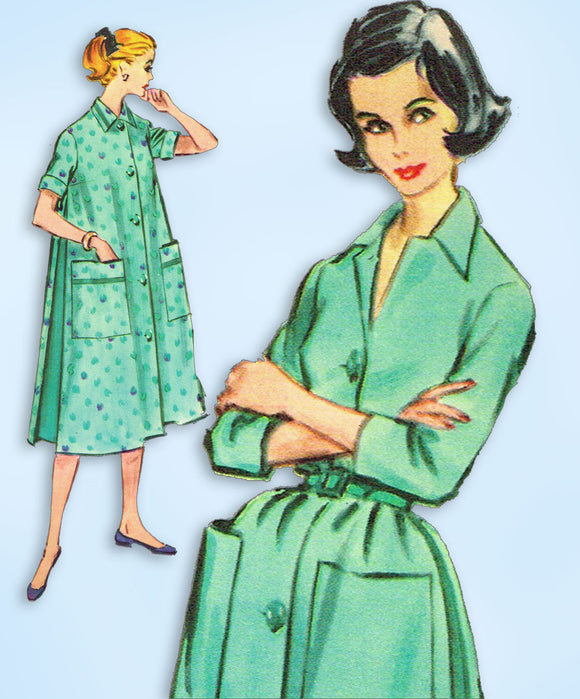 1950s Vintage McCall's Sewing Pattern 4500 Uncut Misses Robe or Duster Size 36 B