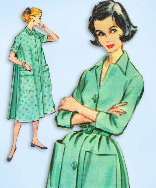 1950s Vintage McCall's Sewing Pattern 4500 Uncut Misses Robe or Duster Size 36 B