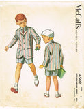 1950s Vintage McCall's Sewing Pattern 4502 Toddler Boys Blazer Suit Size 4