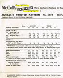 1950s Vintage McCalls Sewing Pattern 4529 Easy Misses Wiggle Dress Sz 11 31.5 B