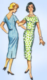 1950s Vintage McCalls Sewing Pattern 4529 Easy Misses Wiggle Dress Sz 11 31.5 B