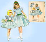 McCall's 4541: 1950s Uncut Helen Lee Girls Dress Size 4 Vintage Sewing Pattern