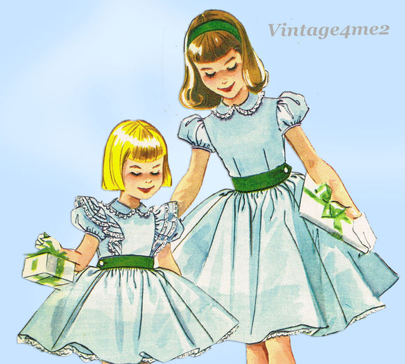McCall's 4541: 1950s Sweet Helen Lee Girls Party Dress Pattern Size 8 –  Vintage4me2