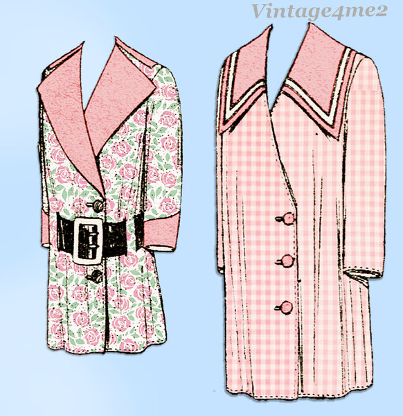 1910s Vintage McCall Sewing Pattern 4544 Uncut Little Girls Victorian Coat Sz 8