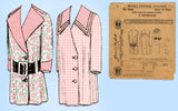 1910s Vintage McCall Sewing Pattern 4544 Uncut Little Girls Victorian Coat Sz 8