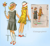 1950s Vintage McCalls Sewing Pattern 4577 Uncut Little Girls School Jumper Sz 12