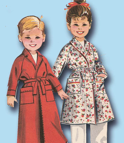 1950s Vintage McCall's Sewing Pattern 4613 Uncut Toddler Boy Girl Robe Size 5