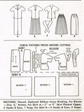 1950s Vintage McCalls Sewing Pattern 4631 Misses 2 Pc Sailor Dress Size 10 30B - Vintage4me2