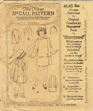 McCall Pattern 4640: 1920s Cute Toddler Girls Coat Size 2 Vintage Sewing Pattern