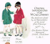 McCall Pattern 4640: 1920s Cute Toddler Girls Coat Size 2 Vintage Sewing Pattern