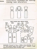 1950s Vintage Misses Cocktail Dress Uncut 1958 McCalls Sewing Pattern 4649 Sz 14