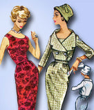 1950s Vintage Misses Cocktail Dress Uncut 1958 McCalls Sewing Pattern 4649 Sz 14