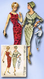 1950s Vintage Misses Cocktail Dress Uncut 1958 McCalls Sewing Pattern 4649 Sz 14