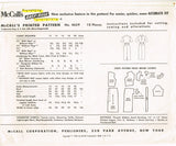 1950s Original Vintage McCalls Pattern 4659 Misses Blouson Dress Sz 34 Bust