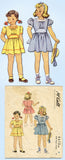 1940s Vintage McCall Sewing Pattern 4672 Toddler Girls Dress and Panties Size 6 - Vintage4me2