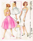 1950s Original Vintage McCalls Pattern 4676 Misses Trapeze Petticoat & Slip 34 B