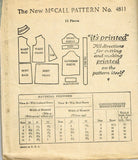 1920s Vintage McCall Sewing Pattern 4811 Uncut Little Girls Flapper Dress Sz 12 - Vintage4me2