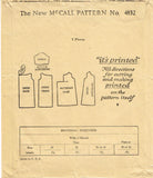 McCall 4832: 1920s Infants Christening Dress & Slip Vintage Sewing Pattern