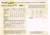 1950s Original Vintage McCall Pattern 4885 Uncut Minikin Display Doll Dress RARE