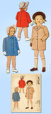 1940s Vintage McCall Sewing Pattern 4890 WWII Toddler Girls or Boys Coat Size 3 - Vintage4me2