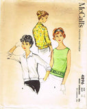 1950s Vintage McCalls Sewing Pattern 4896 Uncut Misses Blouse or Jacket Sz 32 B