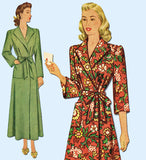 1940s Vintage McCall Sewing Pattern 4899 Misses WWII Housecoat or Robe Sz 36 B