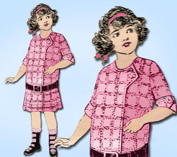 1910s Vintage McCall Sewing Pattern 4906 Uncut Toddler Girls Victorian Dress Sz4 - Vintage4me2