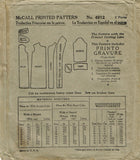 McCall 4912: 1920s Plus Size Womens Flapper Coat Sz 42 B Vintage Sewing Pattern