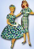 1950s Vintage McCalls Sewing Pattern 4931 Little Girls Easy Dress Size 8s 28B