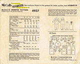 1950s Vintage McCall's Sewing Pattern 4937 Uncut Misses Maternity Suit Sz 14 34B