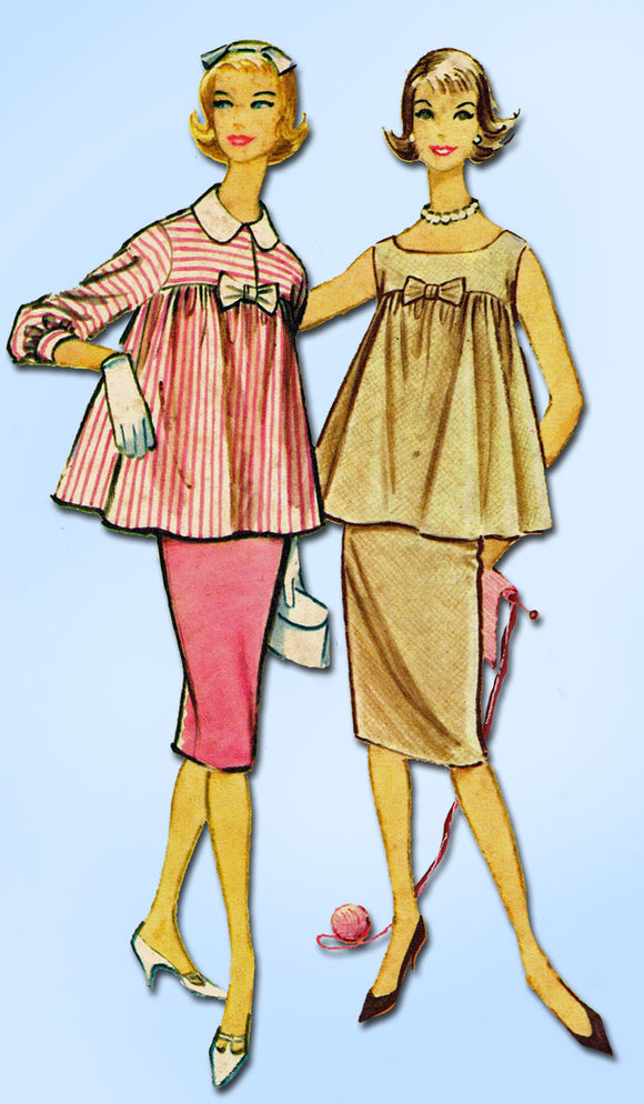 1950s Vintage McCall's Sewing Pattern 4937 Uncut Misses Maternity Suit Sz 14 34B