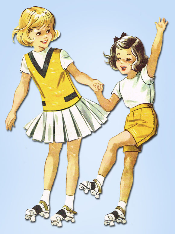 1950s Vintage McCalls Sewing Pattern 4944 Helen Lee Girls Sports Separates Sz 4
