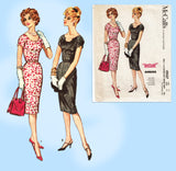McCall's 4947: 1950s Misses Instant Cocktail Dress Sz 36B Vintage Sewing Pattern