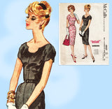 McCall's 4947: 1950s Misses Instant Cocktail Dress Sz 36B Vintage Sewing Pattern