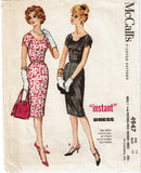 McCall's 4947: 1950s Misses Instant Cocktail Dress Sz 36B Vintage Sewing Pattern
